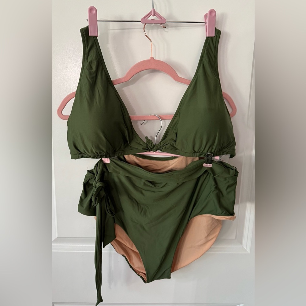 J. Crew Olive Green Bikini Set